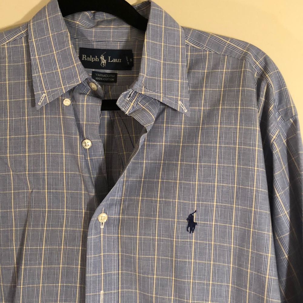 Ralph Lauren Blue, White & Yellow Shirt Size S